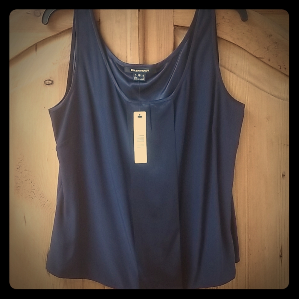 Navy tank blouse/ camisole